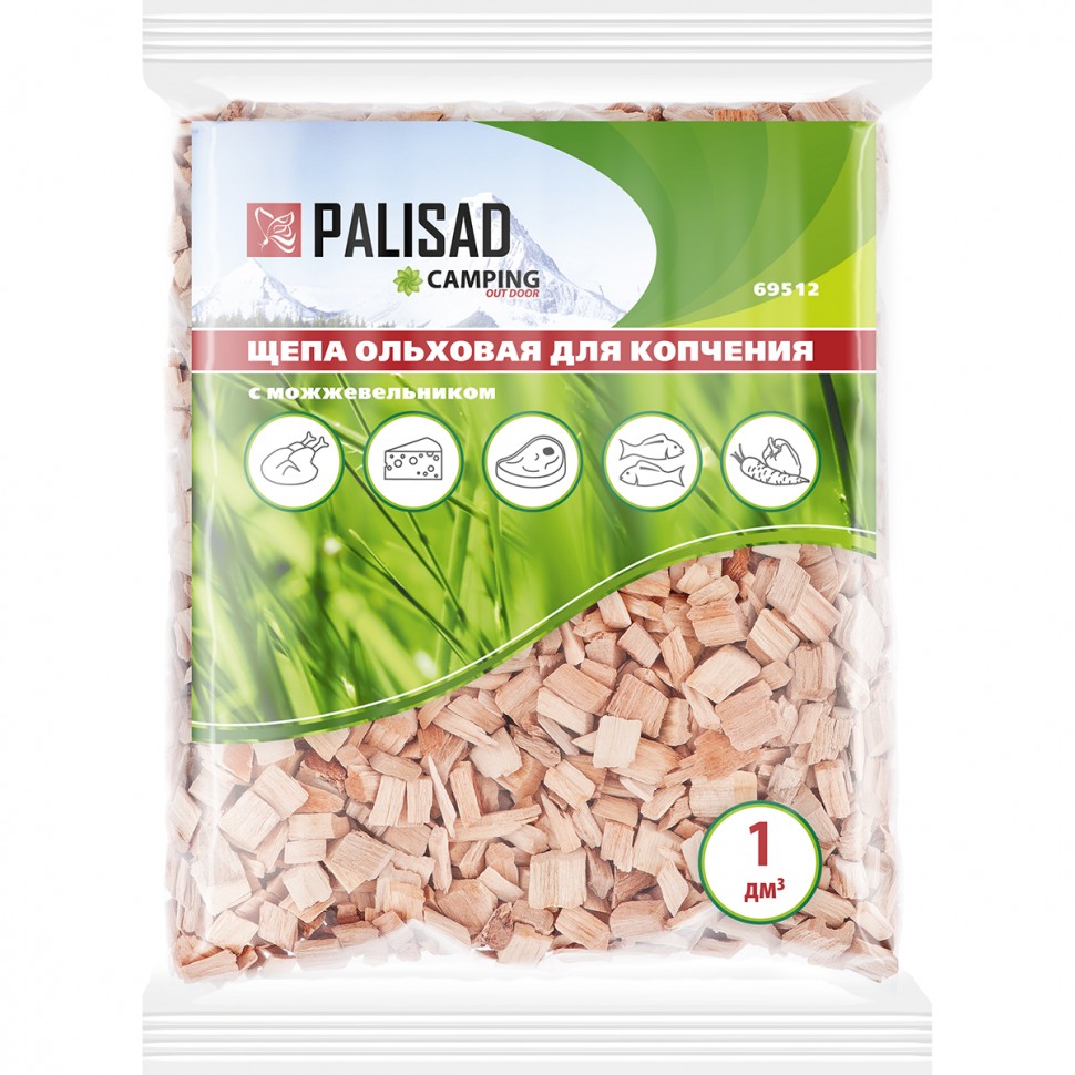 Щепа ольховая с можжевельником для копчения PALISAD 69512