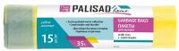 Пакеты для мусора с завязками 35 л x 15 шт. желтые, Home PALISAD 927165