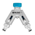 Разветвитель двухканальный, с внутренней резьбой 3/4",алюминий, LUXE PALISAD 65832